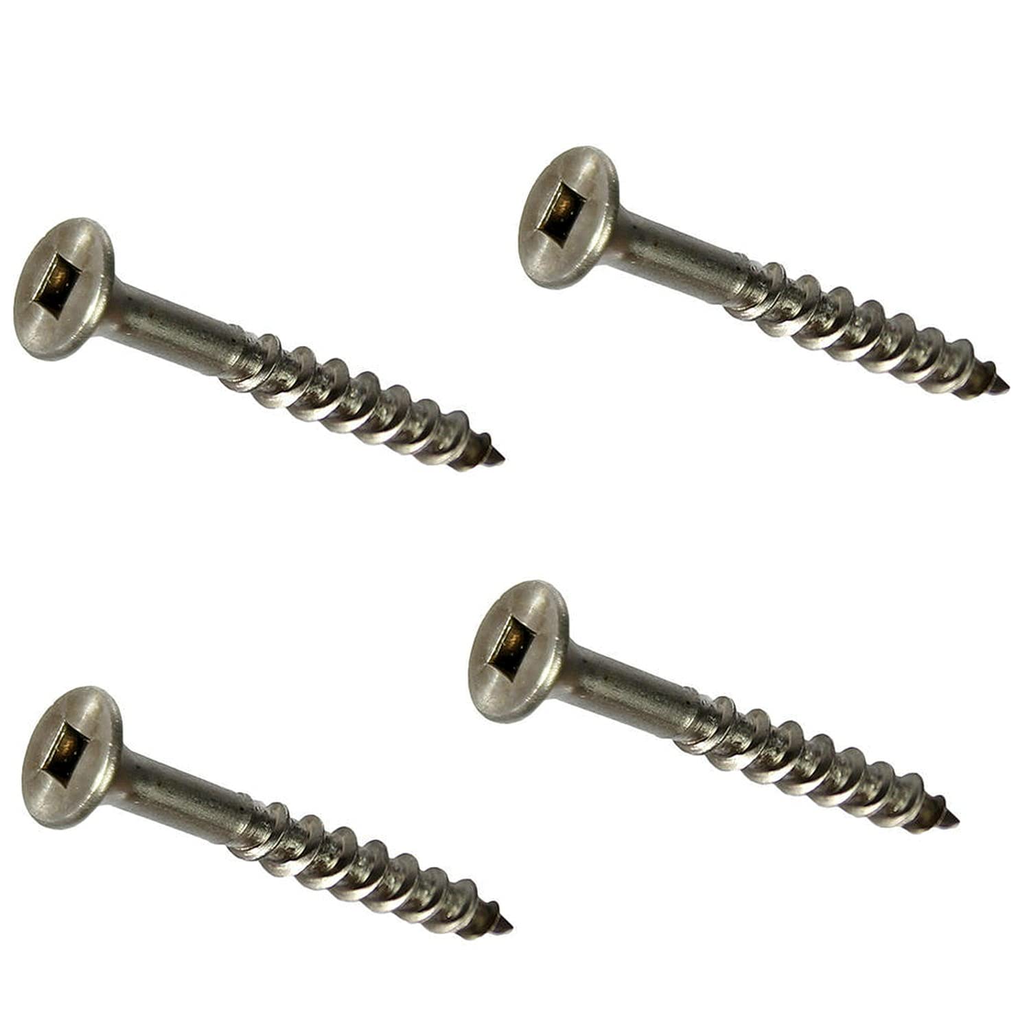 #8 x 2' Deck Screws Kit Hardware Square Drive 316 Marine Stainless Steel Pack of 500 Fastener Set LS20322F