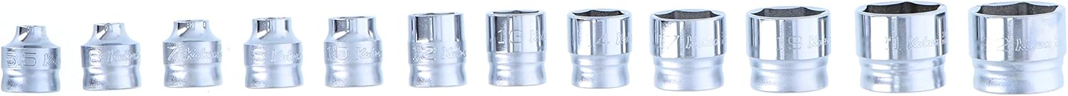 Ko-ken 3285ZA 3/8 Sq. Dr. 15 Piece Z-Series 6-Point Metric Socket Set 5.5-22mm