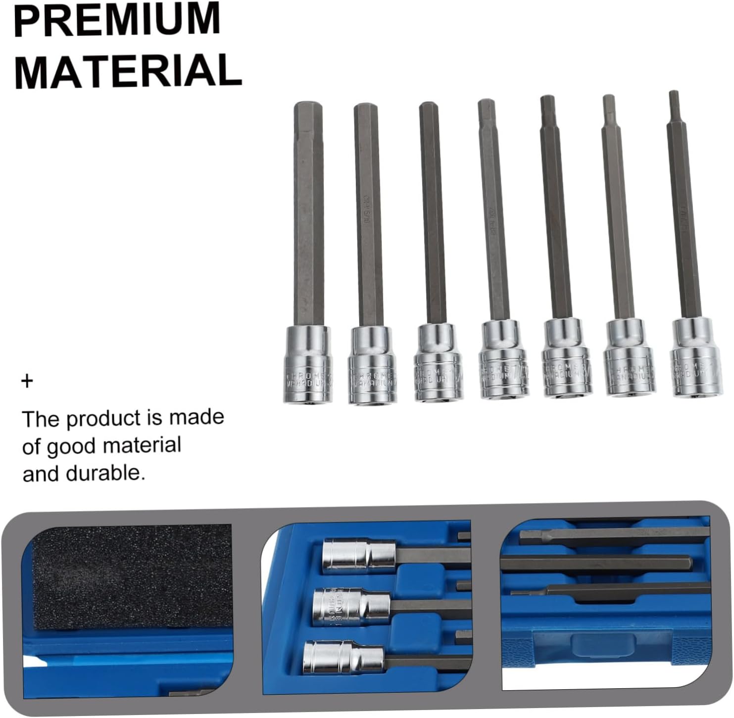2 Sets Single End Wrench Axlerque Crowfootol 3/8 Hex Extend Bitiple Wrench Extender Adaptor Screws Adjustable Stubby Multi Wrenches Kit Ball 45# Steel Silver