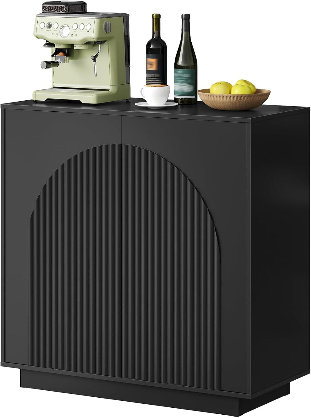 CHOEZON Buffet Cabinet, Sideboard Buffet Cabinet with Storage, Coffee Bar Cabinet, Push-to-Open Doors & Adjustable Internal Shelf, Buffet Table for Kitchen, Dining Room, Black MCB01BB