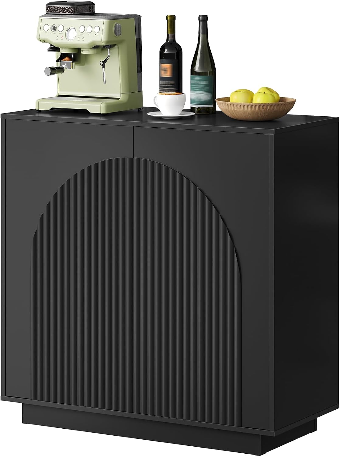 CHOEZON Buffet Cabinet, Sideboard Buffet Cabinet with Storage, Coffee Bar Cabinet, Push-to-Open Doors & Adjustable Internal Shelf, Buffet Table for Kitchen, Dining Room, Black MCB01BB