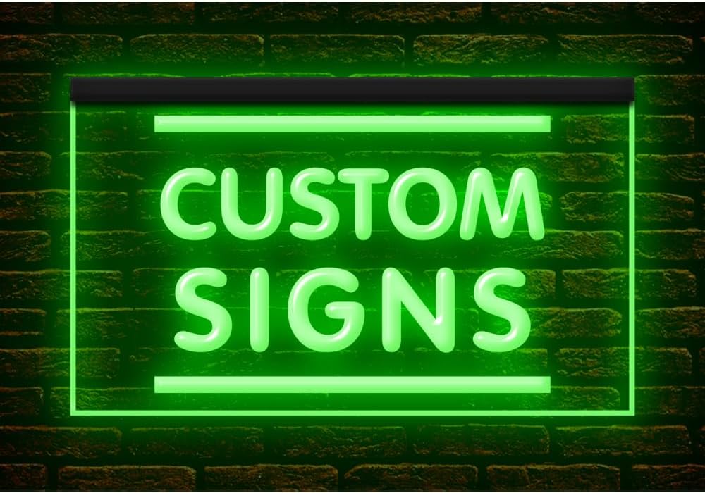 Personalized Custom Made For Home Bar Beer LED Light Sign (24' X 12', Blue)