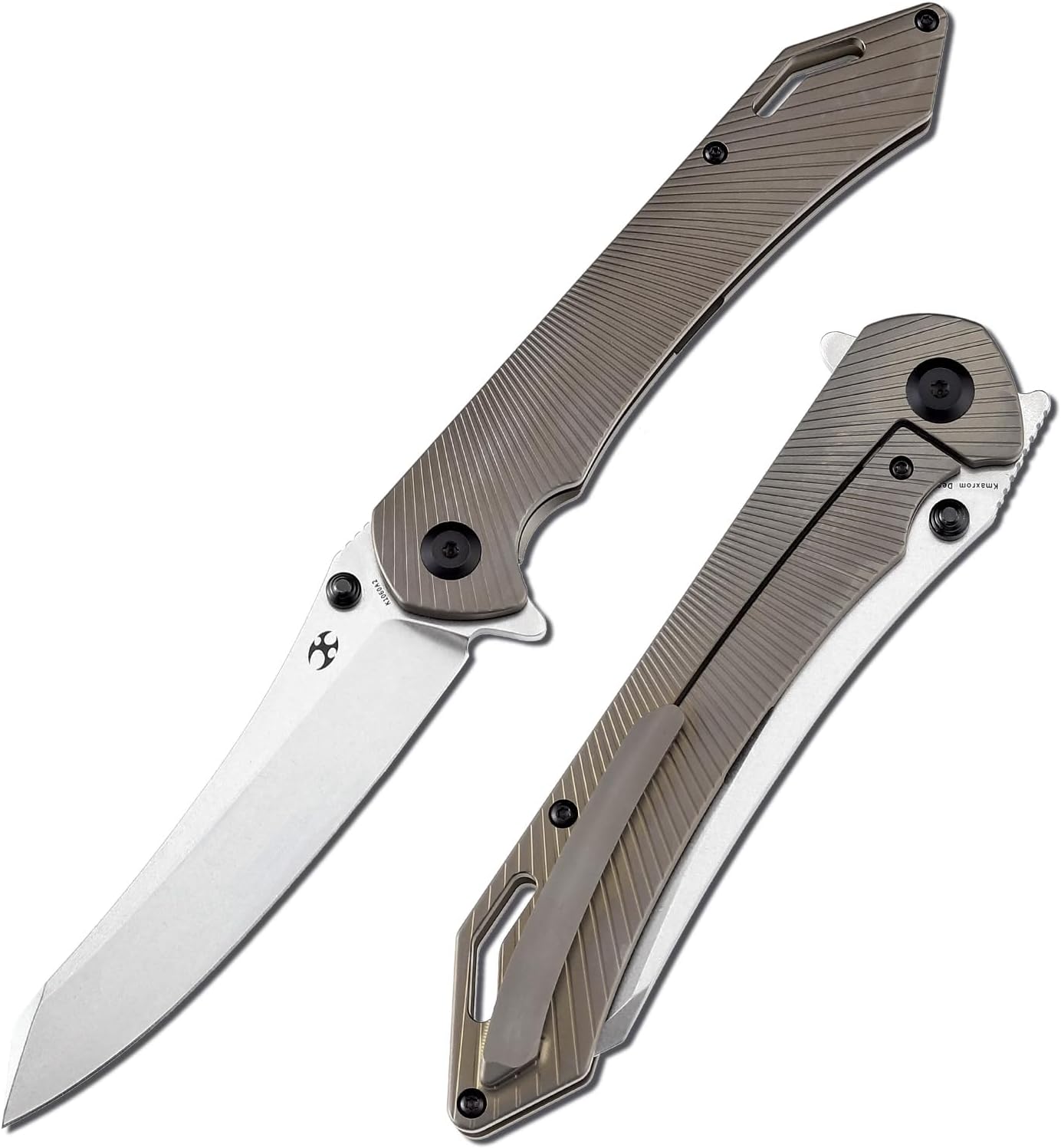 KANSEPT Colibri Tech Pocket Folding Knives for Men EDC Camping Folding Knife 4.34'' CPM S35VN Blade Material Pocket Folding Knife with Bronze Anodized Titanium Handle Everyday Carry K1060A2