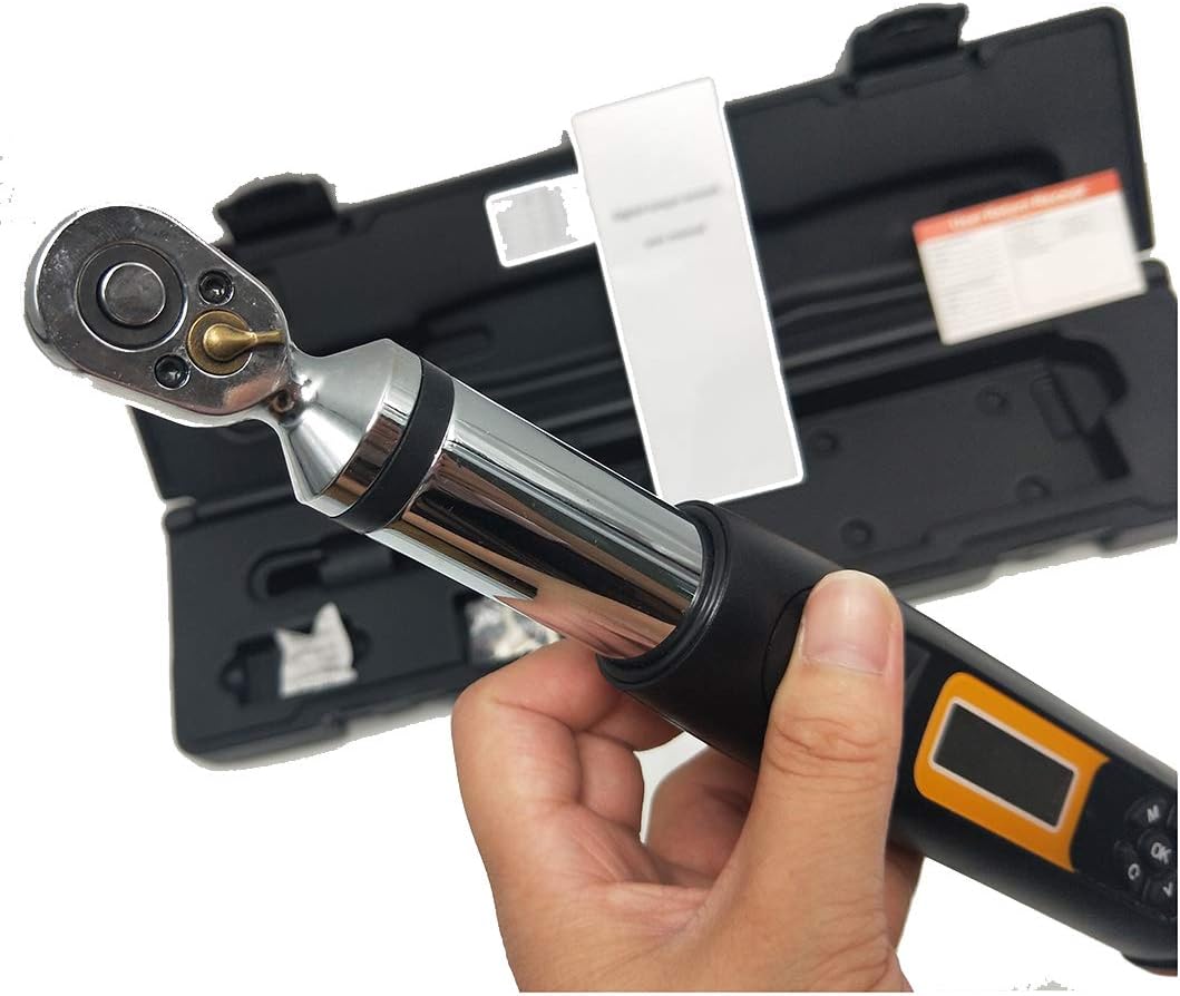 Digital Torque Wrench 1/4 inches Drive with Data Storage Buzzer Setting Max Value 10N.m with 4 Units N.m/in.lb/ft.lb/kgf.cm