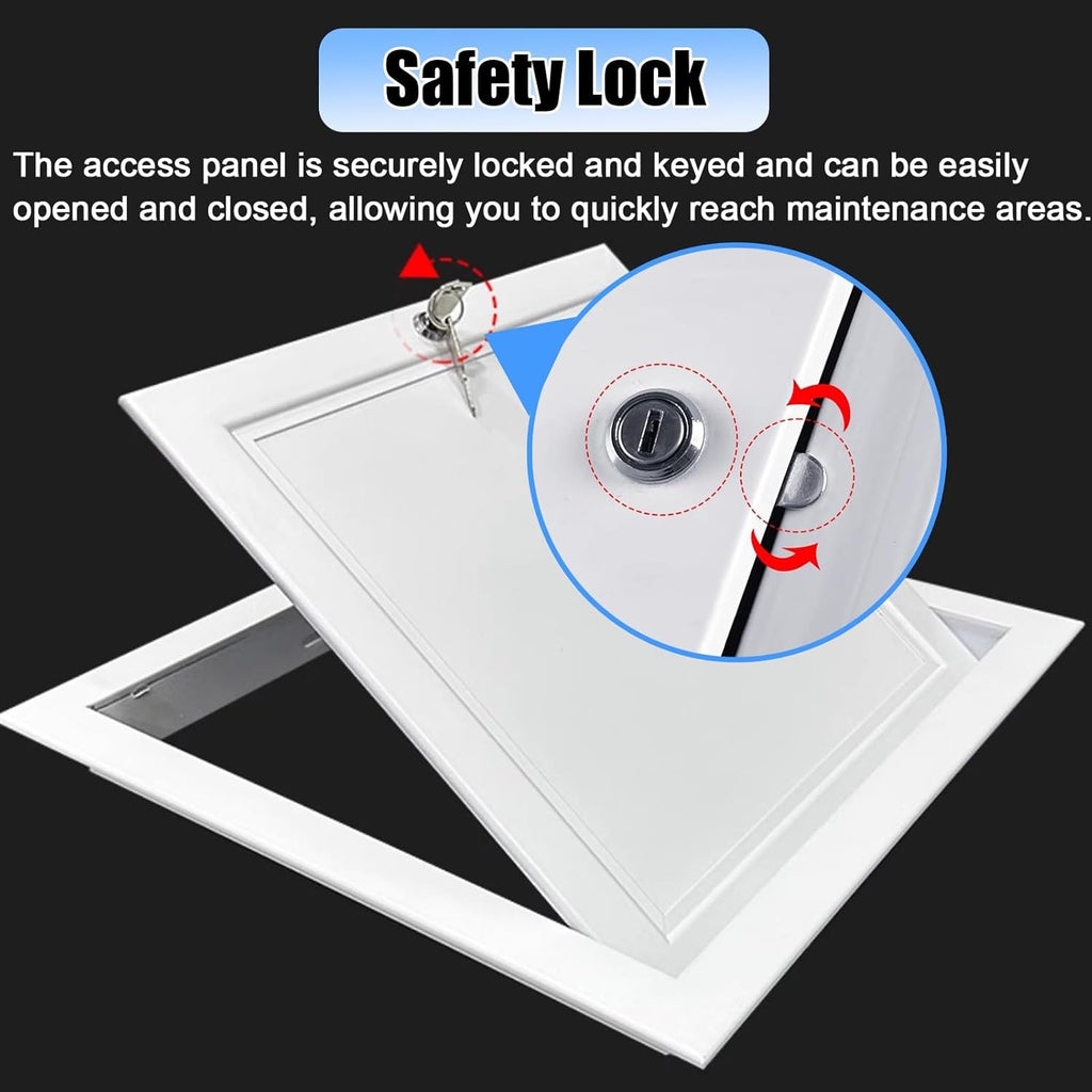 Kunovo Lockable Attic Access Hole Cover, Ceilings & Walls Access Panels Concealed, Electrical and Plumbing Inspection Hatch Service Shaft Door(20x22in (50x55cm))