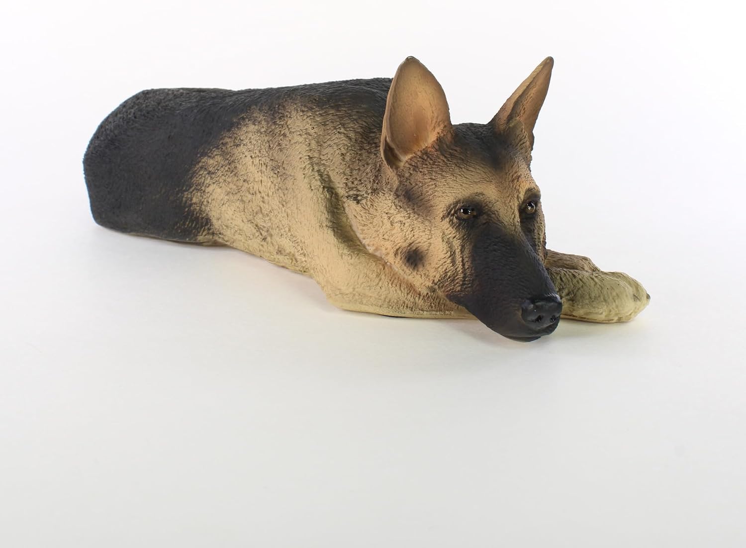 Wooden Pet Urns for Dogs with Black & Tan German Shepherd My Dog Figurine | Personalized Large Dog Urn for Ashes | Paulownia Wood Pet Memorial Box with Engraved Pewter Plaque | Conversation Concepts