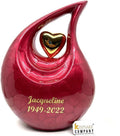 Glossy Multicolor Personalized Urn Personalized - Heart Urns for Human Ashes Adult -Cremation Urns for Adult Ashes -Decorative Urns - (27-Customizable Assorted Color Teardrop, Large)