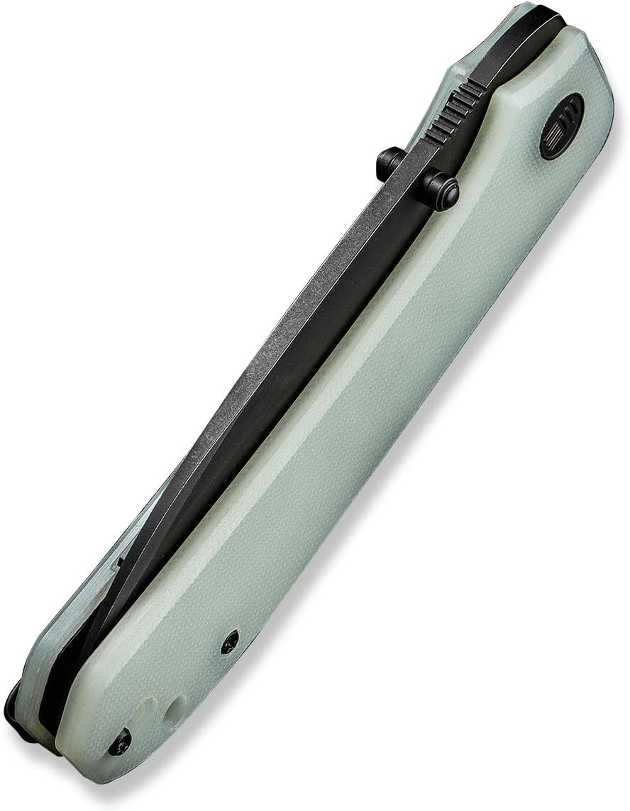 WeKnife Big Banter Pocket Knife for EDC,Folding Knife with 3.69'CPM 20CV Blade Natural G10 Handle,Titanium Thumb Stud Opener WE21045-3