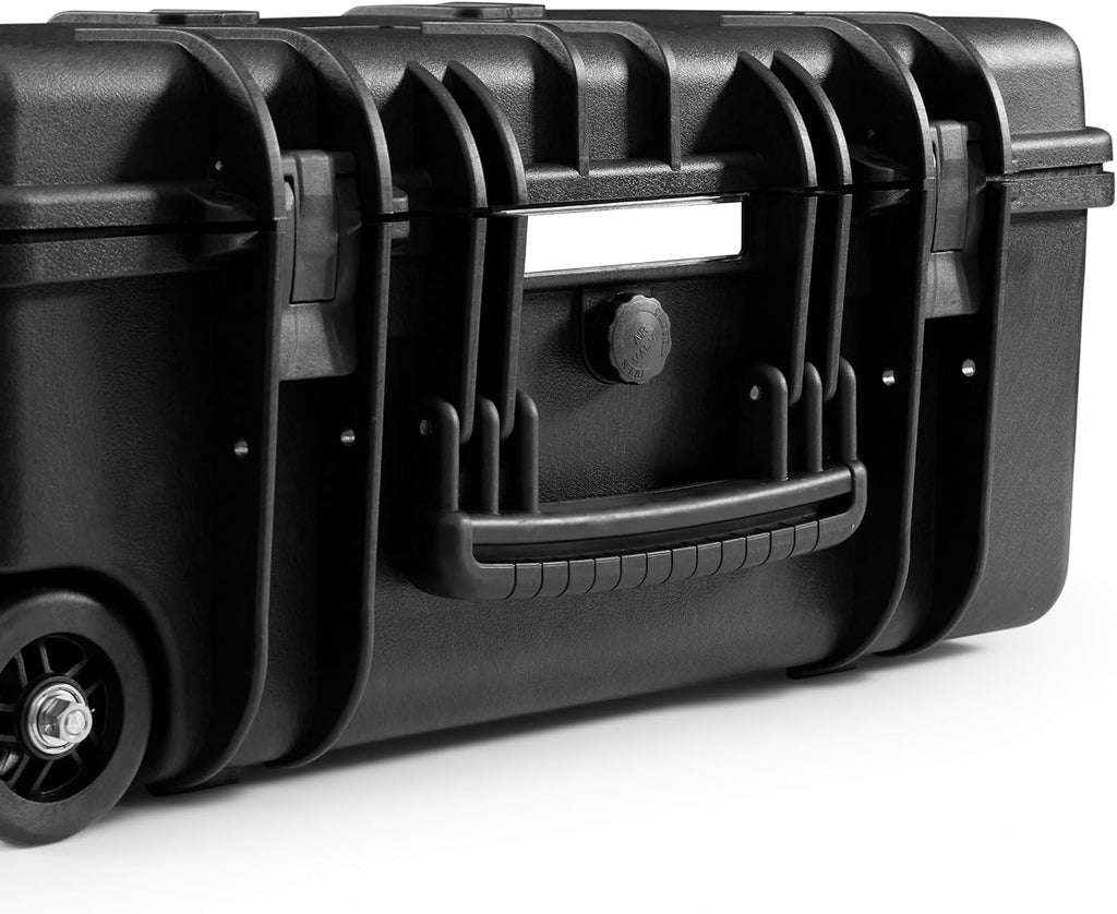 TSA Approved Wheeled Waterproof Case with Customizable Foam - Premium Camera Case with Wheels, IP67 Rated Mobile Case for Laptops, Drones, and Camera Gear, for Safe Transport 20.6 x 10.8 x 7.3 Inc