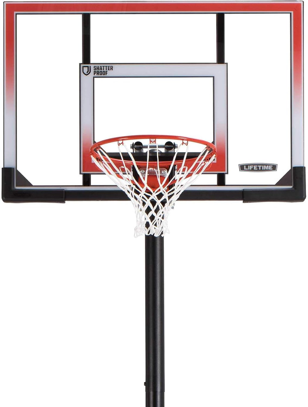 Lifetime 71566 50 Inch Shatter Proof Portable Basketball Hoop Clear
