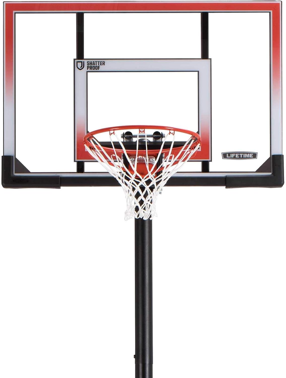Lifetime 71566 50 Inch Shatter Proof Portable Basketball Hoop Clear