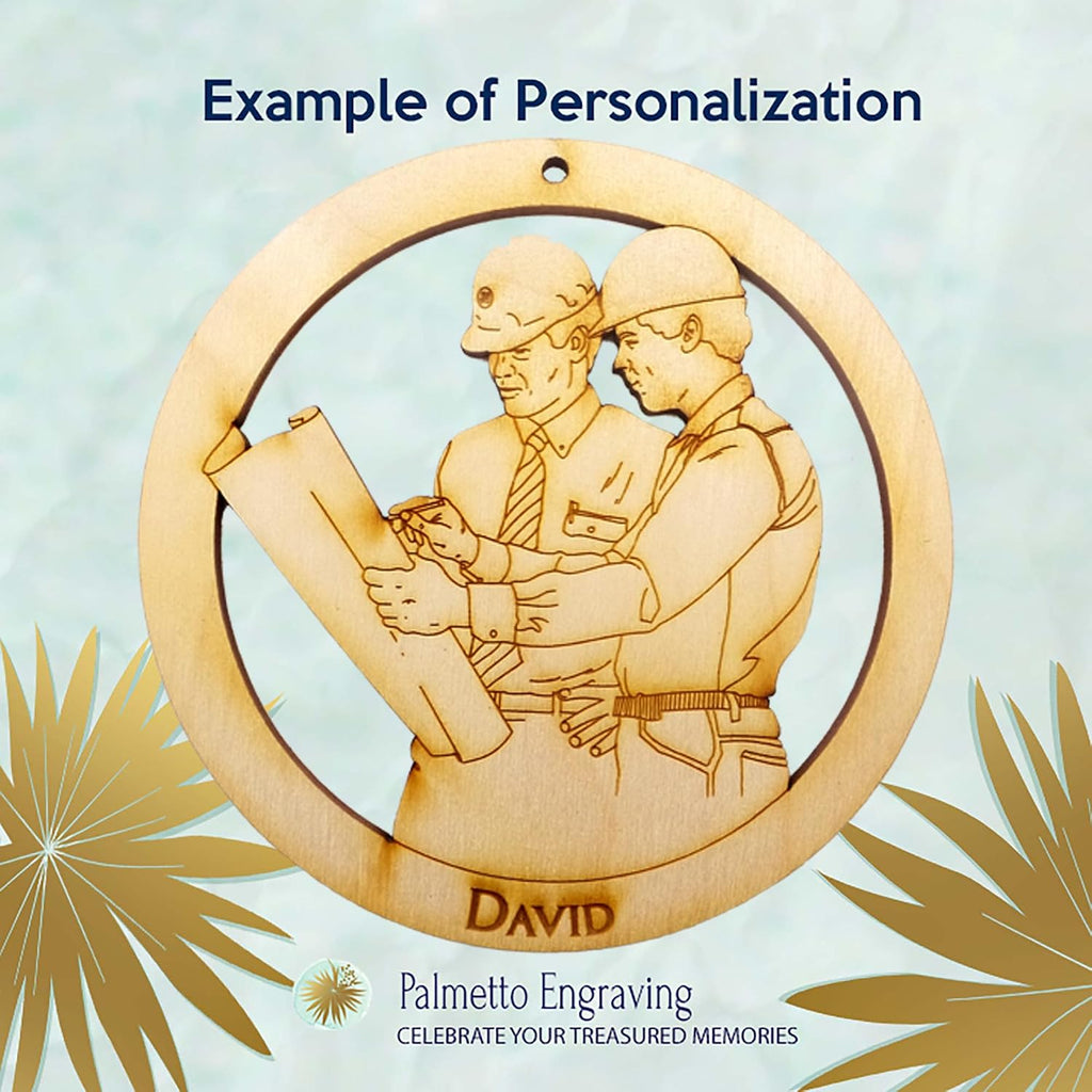 10PK Personalized Architect Ornaments for Christmas Tree, Gifts for Architects, Mechanical Engineers, Civil Engineering Gifts, Employee Christmas Ornaments