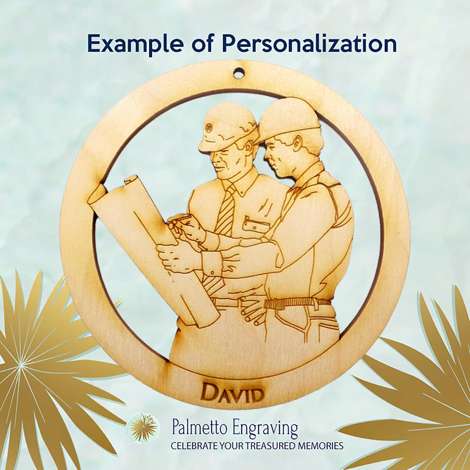 10PK Personalized Architect Ornaments for Christmas Tree, Gifts for Architects, Mechanical Engineers, Civil Engineering Gifts, Employee Christmas Ornaments