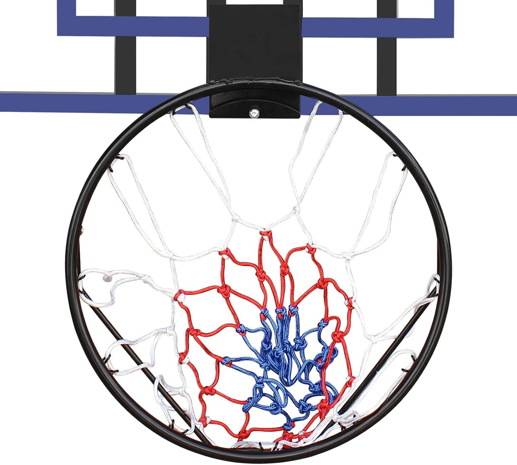 Wall-Mounted Basketball Hoop, 45 'x 29' shatterproof Back, Folding, Durable Hoop and All-Weather net for Indoor and Outdoor use