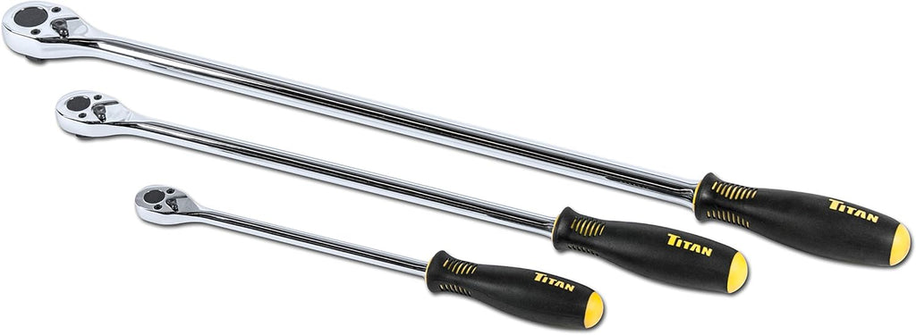 Titan 11360 3-Piece 36-Tooth Extra-Long Slim Head Ratchet Set