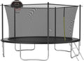 Tranpoline Outdoor 10FT 12FT 14FT 16FT Tranpoline for Kids & Adults,Recreational Tranpoline with Basketball Hoop,Safety Enclosure Net & Ladder