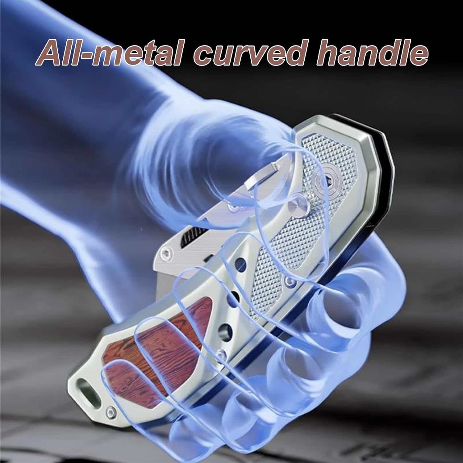 Box Knife with Belt Clip, Heavy Duty Box Cutter for Cartons,Carpet and Leather, with Wood Handle and Extra 11 SK5 Blades(*3)