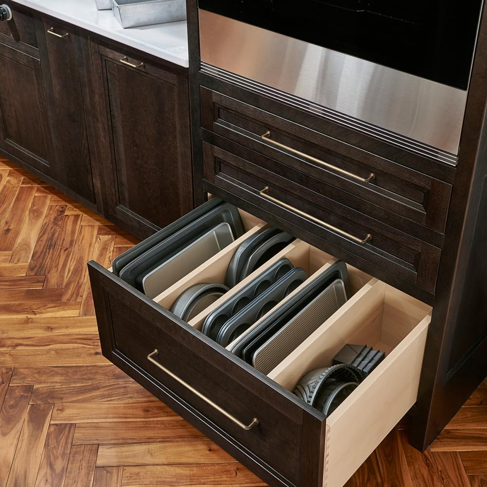 Goo-Ki 6 Pack 12 5/8' Center to Center Champagne Bronze Modern Cabinet Pulls Solid Contemporary Home Improvement Hardware Drawer Pulls Zinc Alloy Kitchen Handles