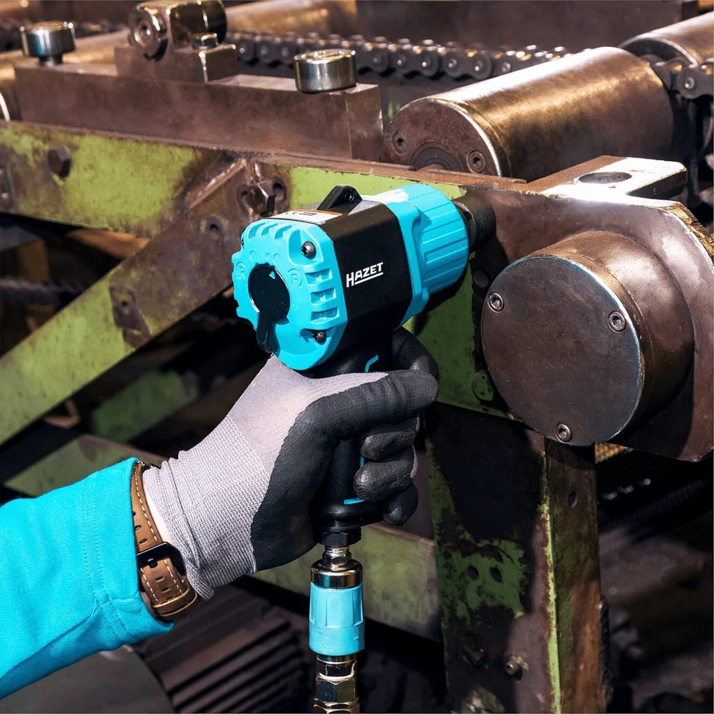 HAZET Impact Wrench 9012TT I Max. Loosening Torque1622ft-Lbs/T 2200 Nm, Square Drive 12.5 Mm (1/2 Inch) I High-Performance Double-Hammer Impact Wrench- Compact and Lightweight