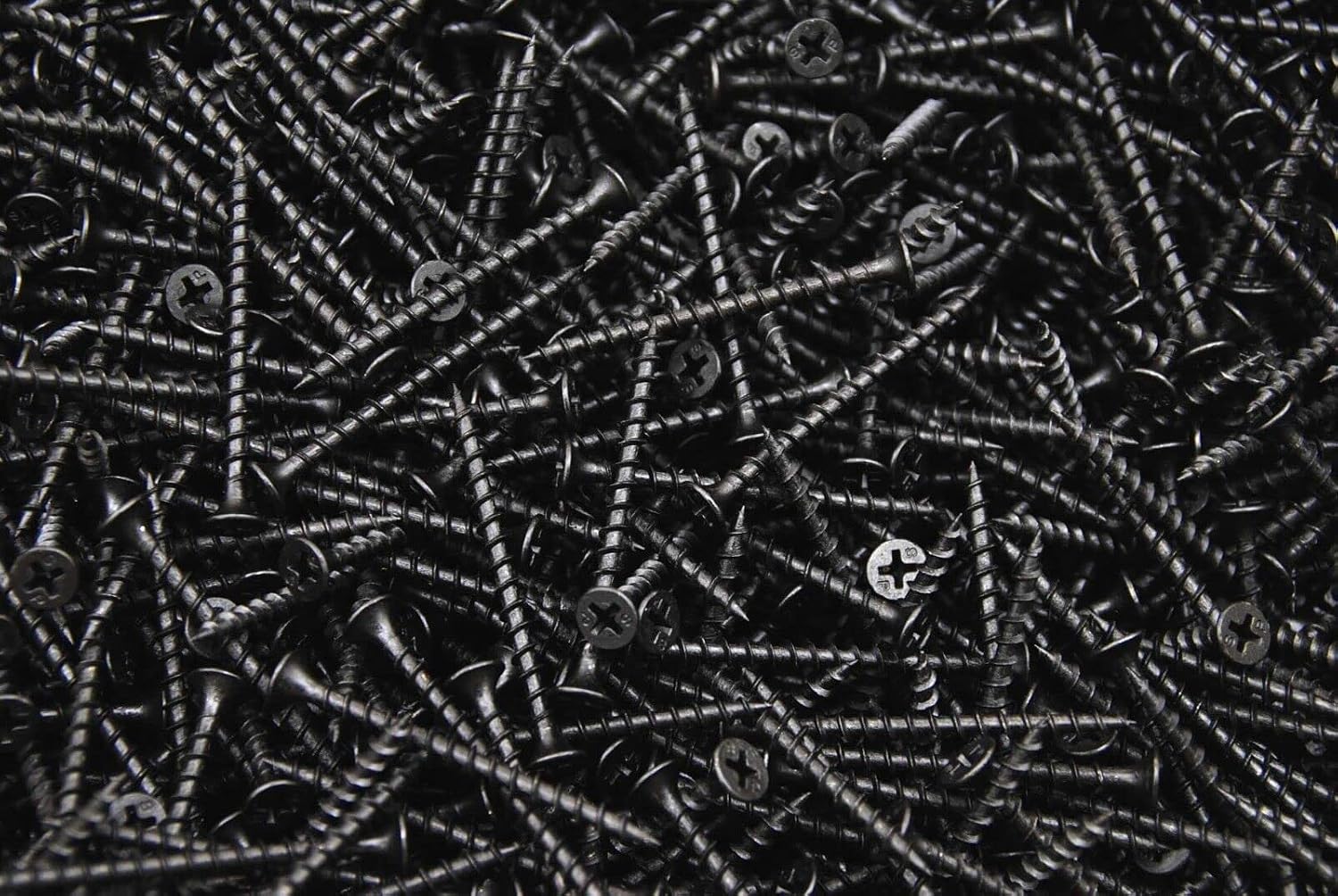 (3500 pcs) Phillips Bugle Head 6 x 2 Coarse Drywall Wood Screw - Plain Black Bulk