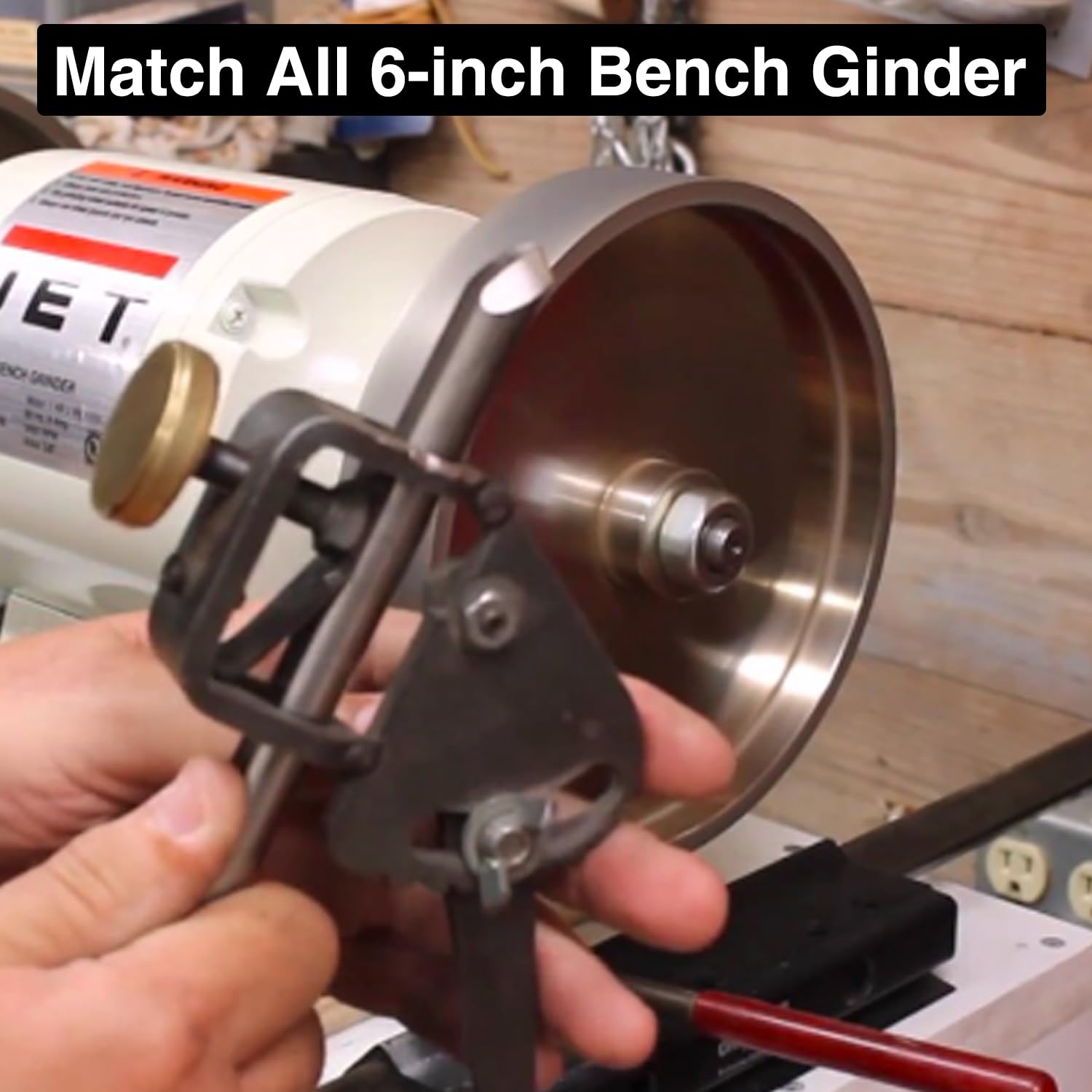 6 inch CBN Grinding Wheel Set 180 Grit & 600 Grit, 6' Dia x 1' Wide x 5/8' Bore for Sharpening High Speed Steel Tools、Woodturning Tools - 2 Pack(180 and 600 Grit)