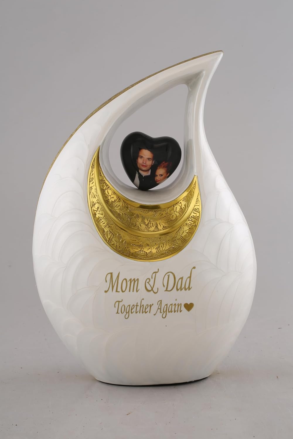 Large Tear Drop Urn for Human Ashes Adult Man & Female, 10 Inches Tall Memorial with Photo & Engraving Personalized Options, Outdoor Safe, 2.5 L Capacity, 100 Options Available from Keepsake Company
