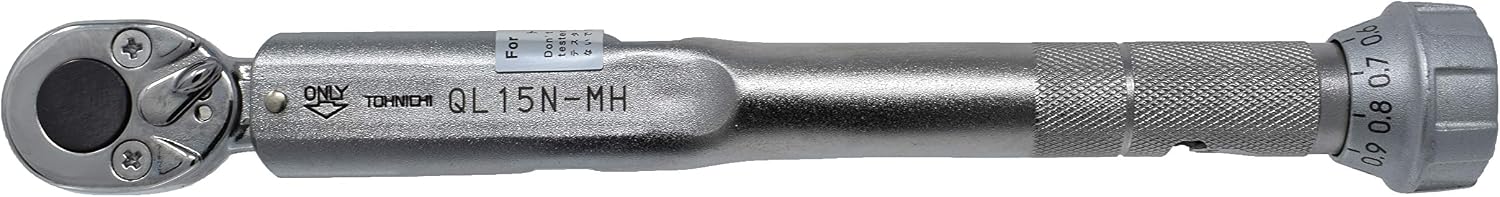 Tohnichi Adjustable Torque Wrench QL15N-MH, 3-15 Nm, Metal Handle