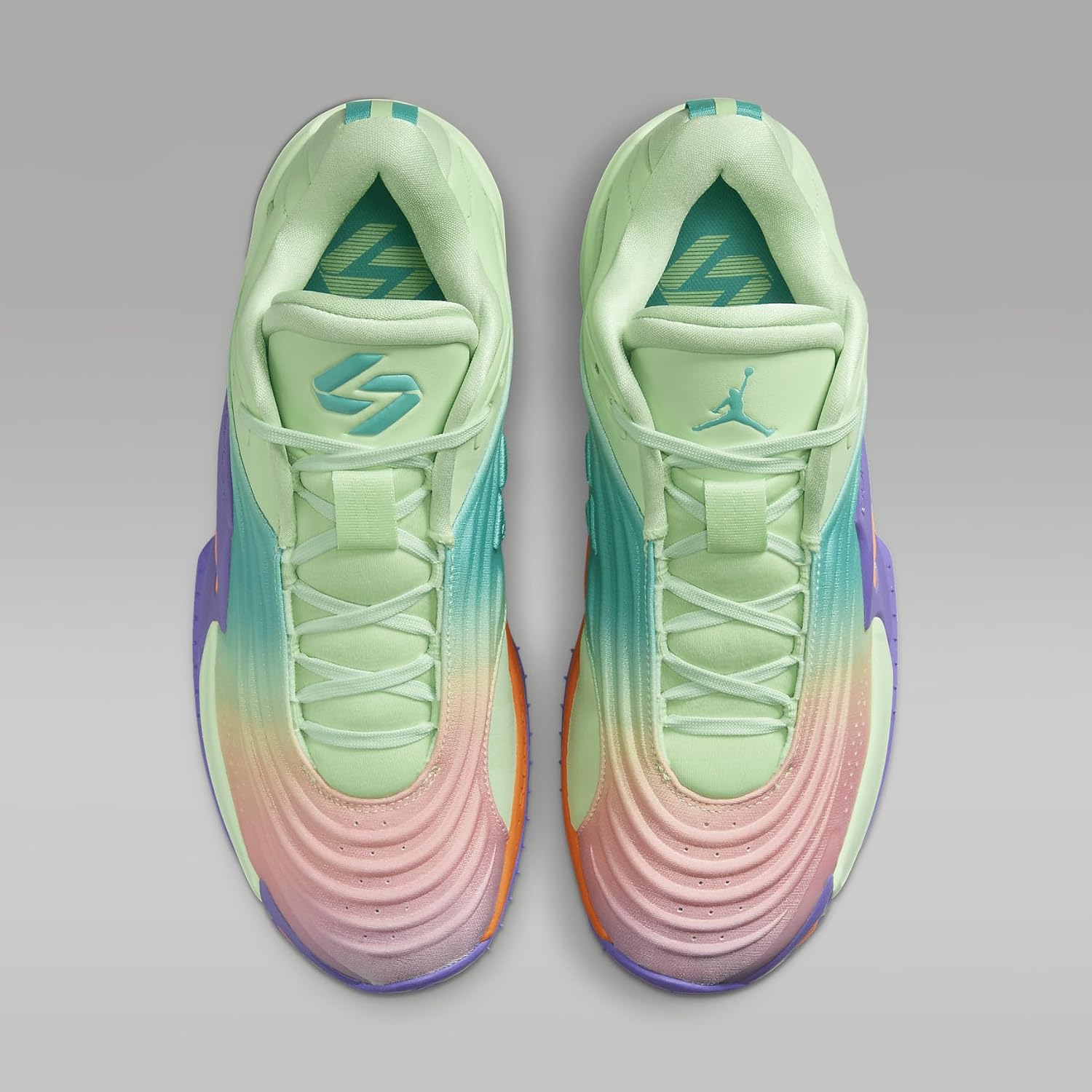 Luka 3 'Blurred Vision Basketball Shoes (HQ4255-300, Vapor Green/Cone/Psychic Purple/Hyper Jade) Size 11