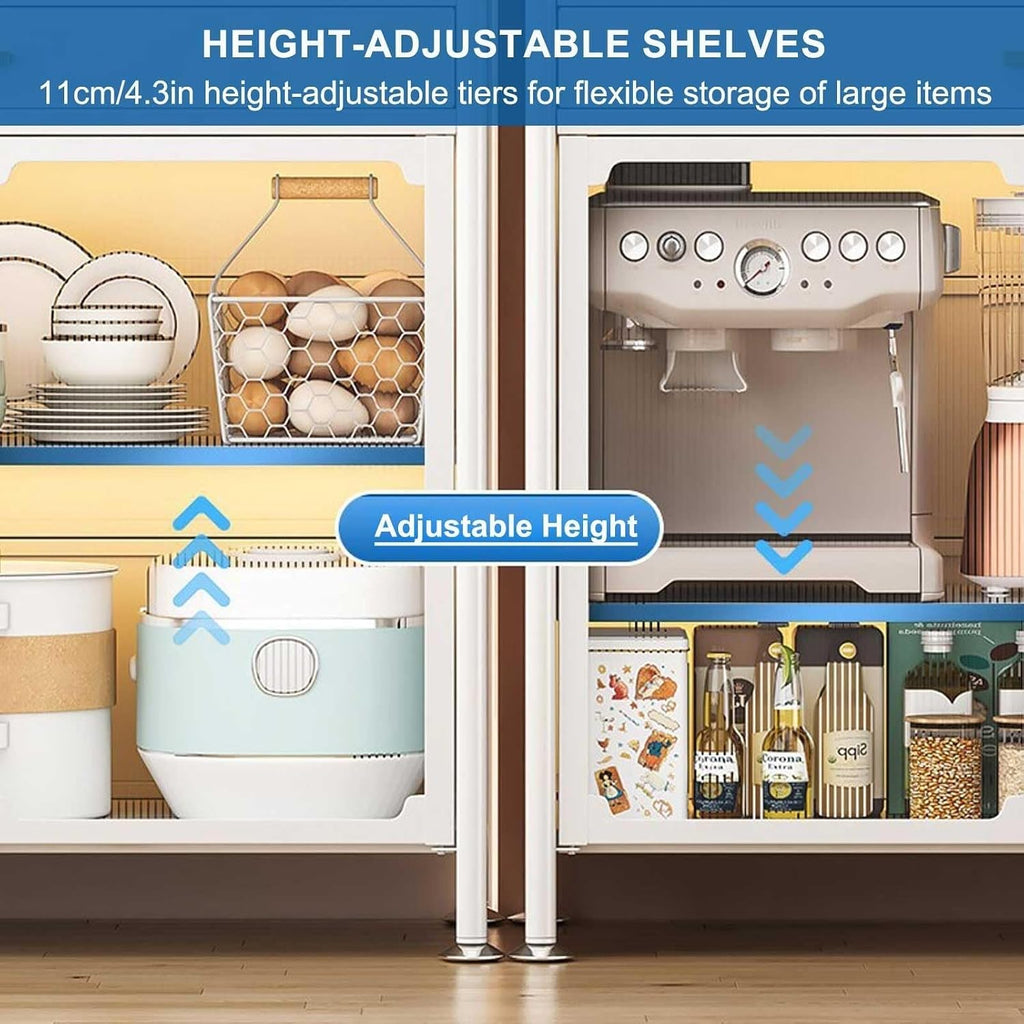 5-Tier Black Kitchen Bakers Rack with Adjustable Shelves, Drawer, Pegboard & Microwave Stand – Free Standing Utility Storage Cabinet, 147.5×80cm(White,147.5x70cm/58x27.5in)