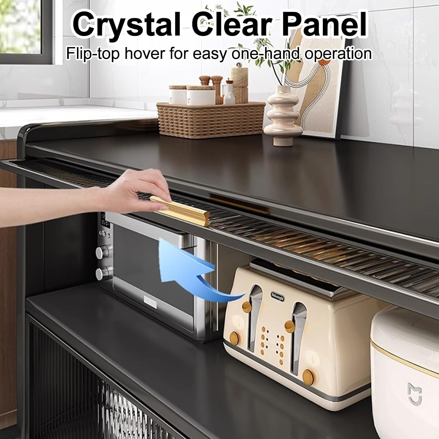 Kitchen Prep Table with Storage, Multi-Layer Work Table Microwave Oven Dining Side Storage Cabinet, Dust-Proof Bakers Rack (Color : White, Size : 60 * 44 * 85)