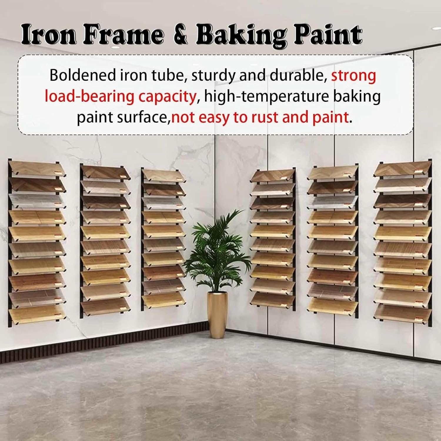 Wall-Mounted Skateboard Storage Rack - 10 Slot Tile Display Organizer, Multi-Layer Advertising Board Stand Frame, Medium Size, White Color, Perfect for Skateboards & Tile Collection.