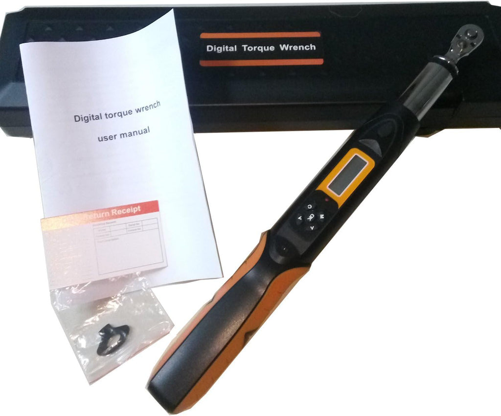 1/2 inch Digital torque wrench Professional 1/2-Inch Electronic Torque Wrench with Maximum value 135N.m Buzzer setting range 6.75 to 135N.m 100 records Data Storage 535mm