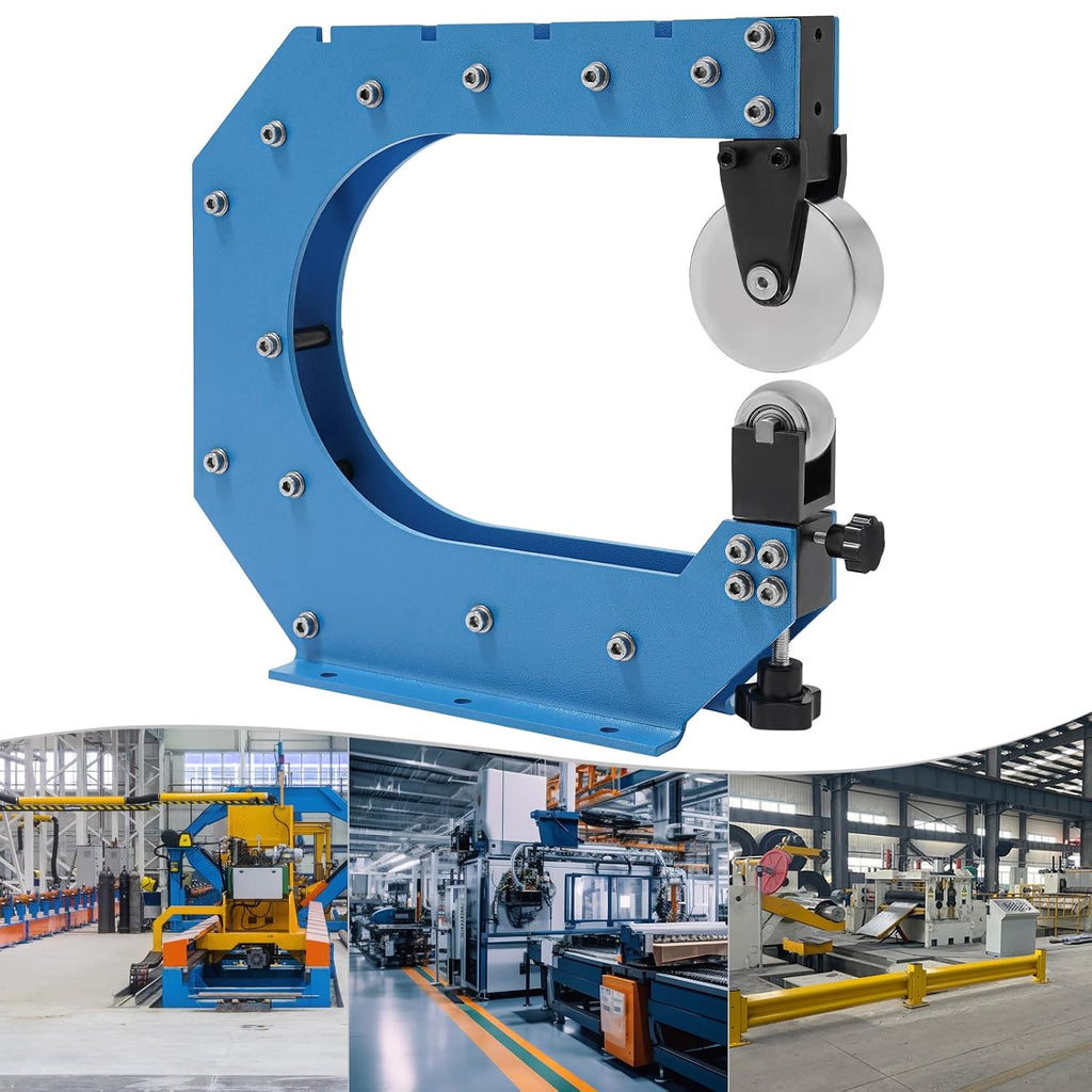 DNYSYSJ English Wheel for Metal, 12-Inch Professional Benchtop English Wheels with 4 Lower Wheels, Heavy Duty Metal Hand-Operated Measurement Wheel for Shaping Steel, Aluminum, Copper