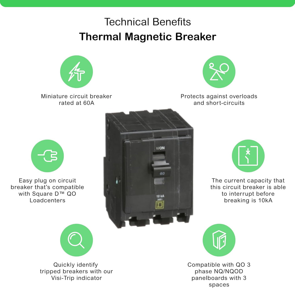 Square D by Schneider Electric Square D - QO360CP Circuit Breaker, Black