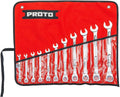 Stanley Proto JSCV-11SA 11-piece Full Polish Combination Reversible Ratcheting Wrench Set - Spline