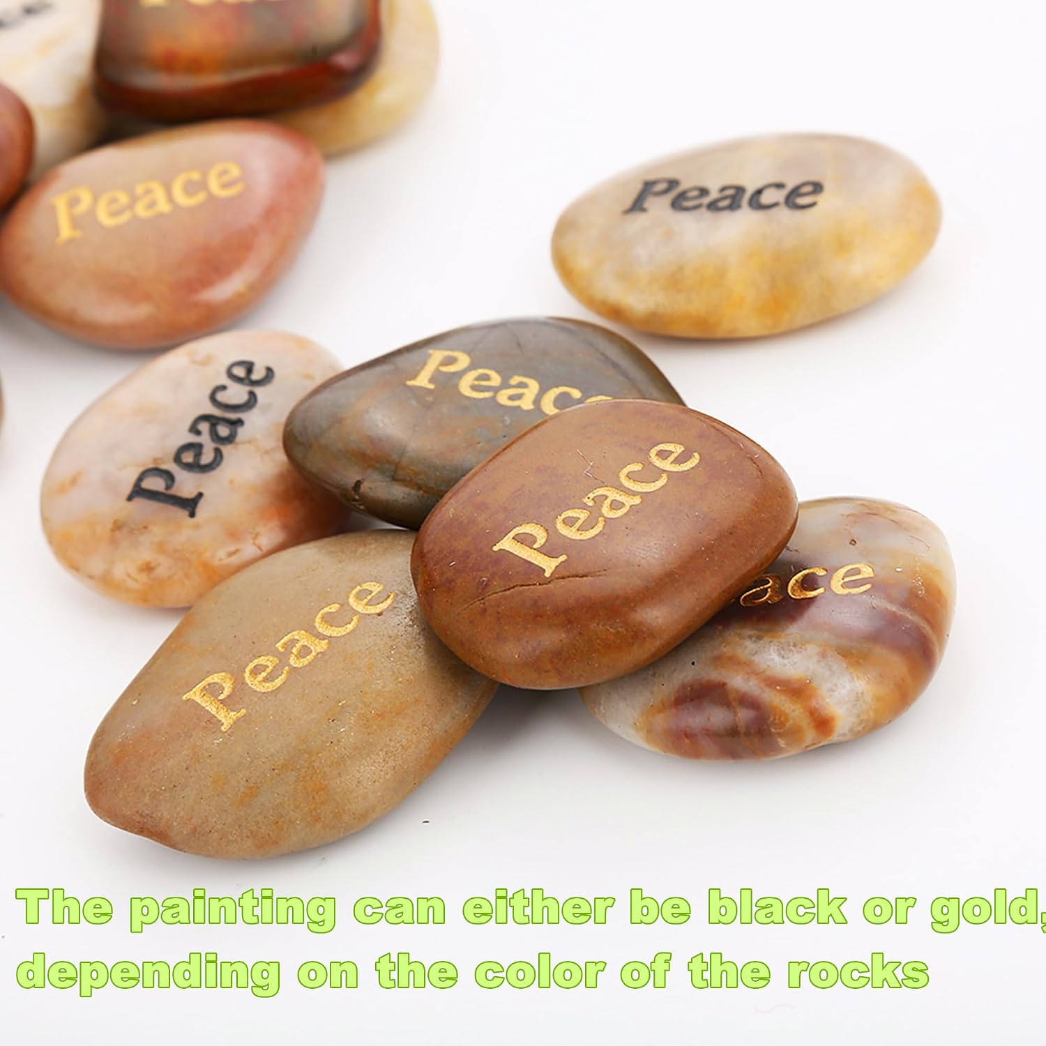 200PCS Customized Engrave Personalized Assorted Bulk, Custom Engraved River Rocks, Create Your Own Great Gift Ideas, Customizable Inspirational Prayer Stones 200 pcs/Pack, 1.5'-2'