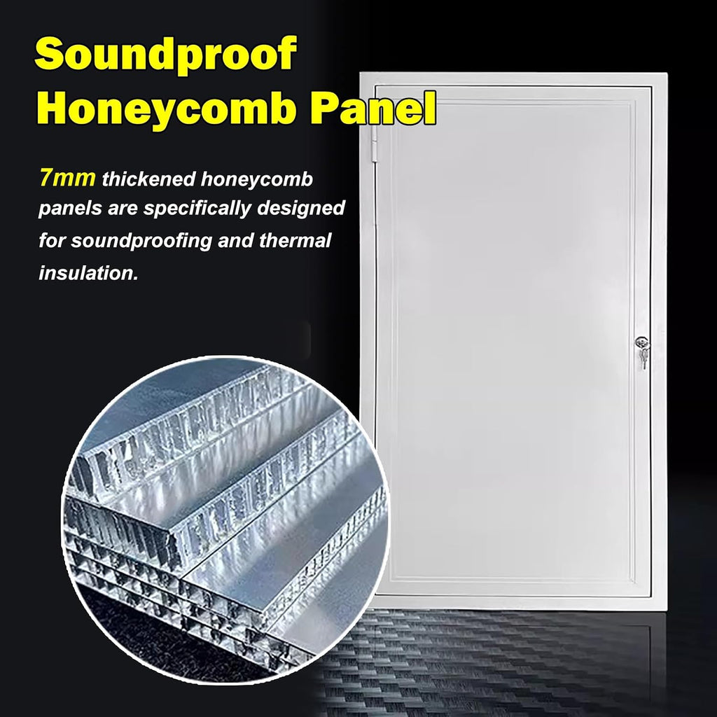 Locked Access Panel for Electrical and Plumbing, White Aluminum Inspection Service Door for Drywall, 12 16 20 24 30 36 in Attic Metal Access Doors Flush Mount(36x38in)