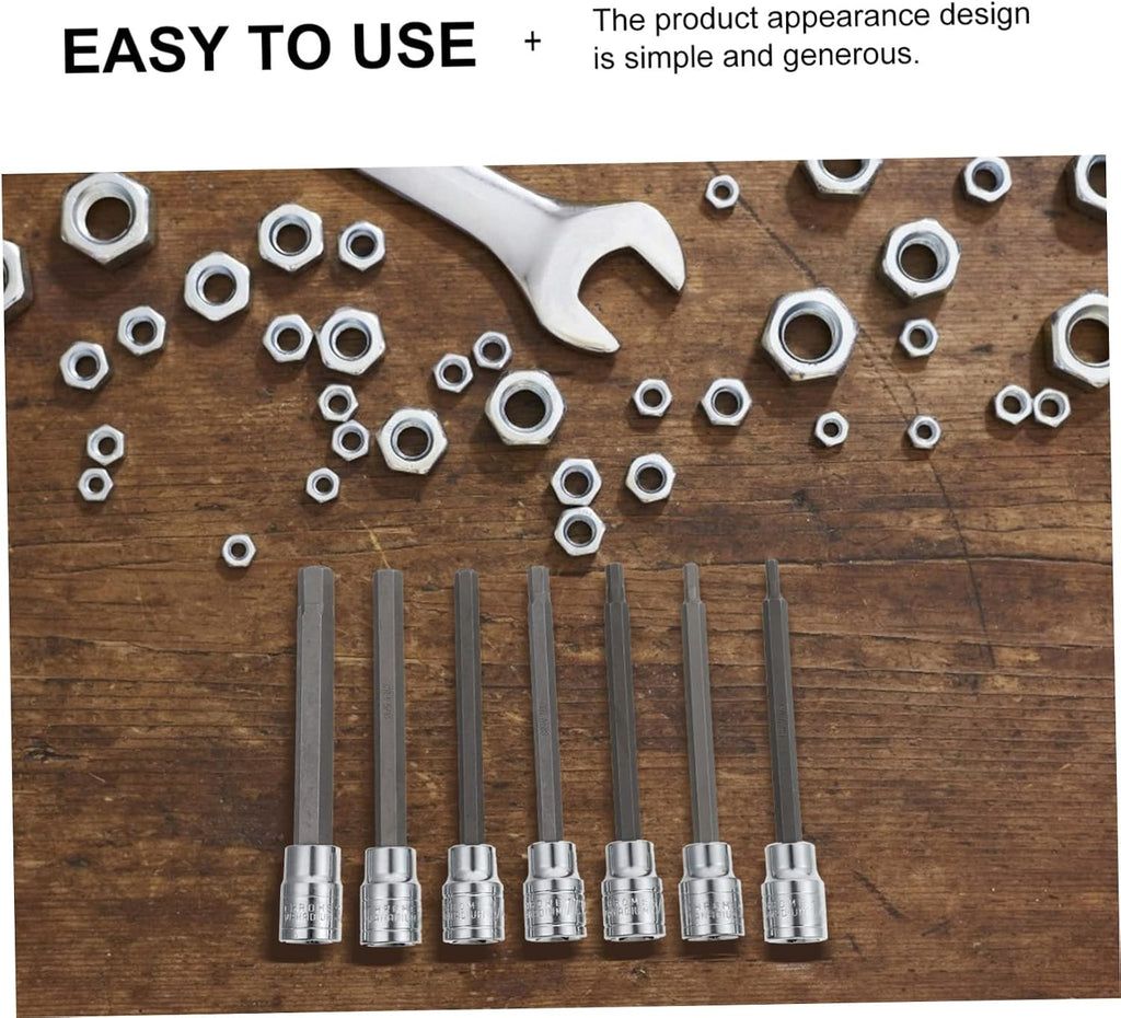 1 Set Single End Wrench Drill Spannerrque Wrenchol Stubby Plug Ratchet Wide Crowfoot Swiveliple Multi Screws Electric Screwdriver Ball Kit Hexagon Axle 45# Steel Silver