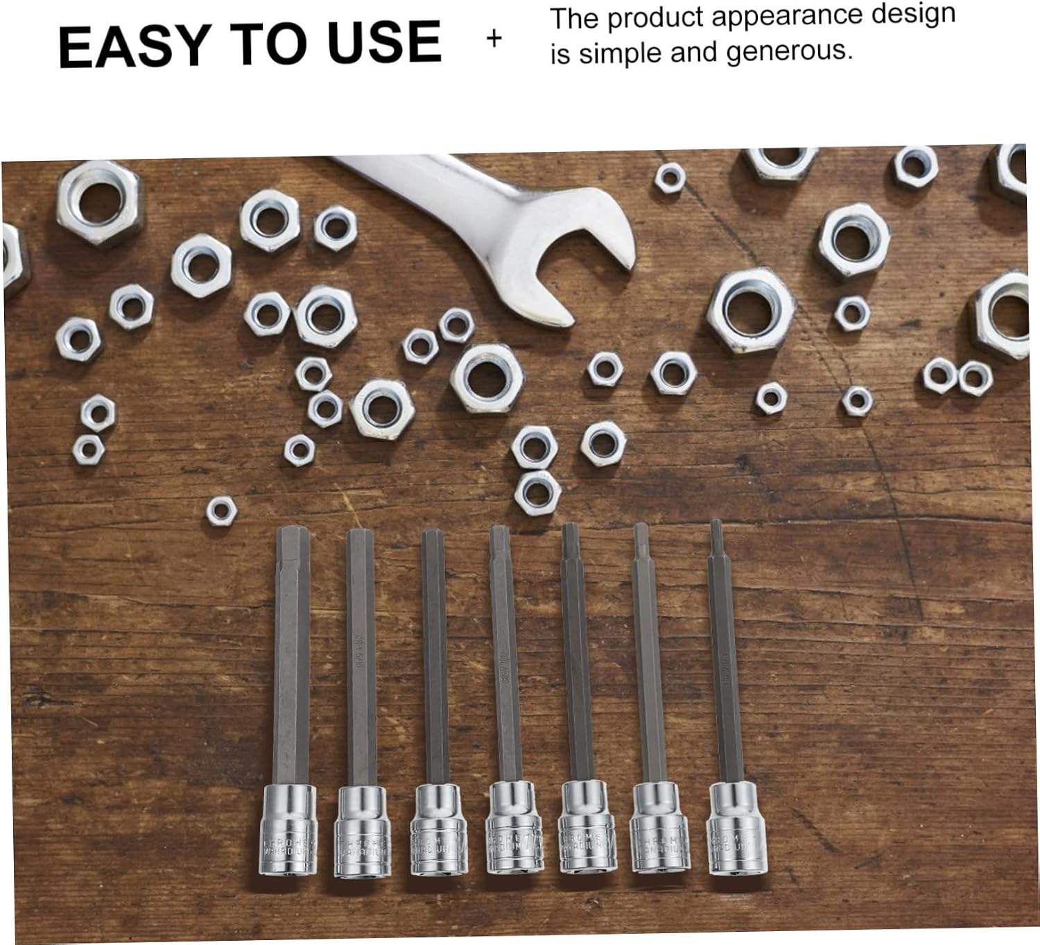 1 Set Single End Wrench Drill Spannerrque Wrenchol Stubby Plug Ratchet Wide Crowfoot Swiveliple Multi Screws Electric Screwdriver Ball Kit Hexagon Axle 45# Steel Silver
