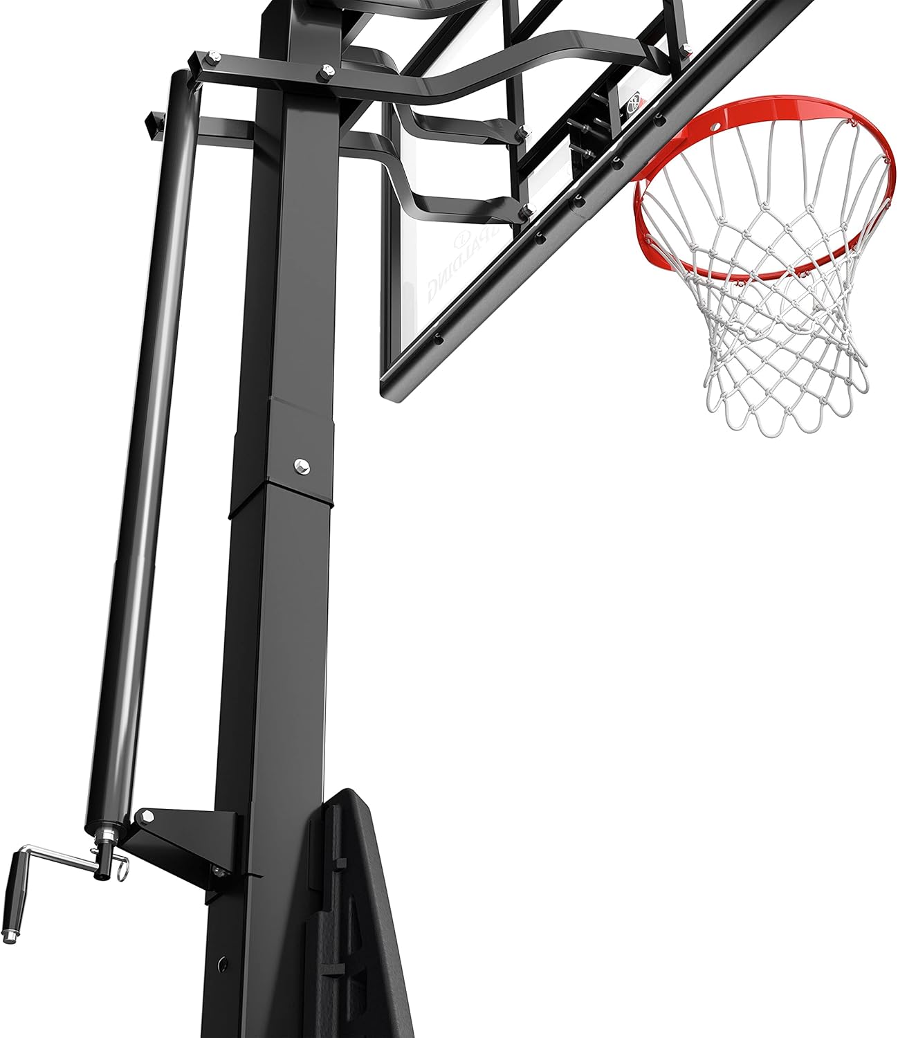 Spalding Ultimate Hybrid Portable Basketball Hoop | Adjustable Height from 7.5' to 10' in Infinite Increments | Arena Slam Breakaway Rim