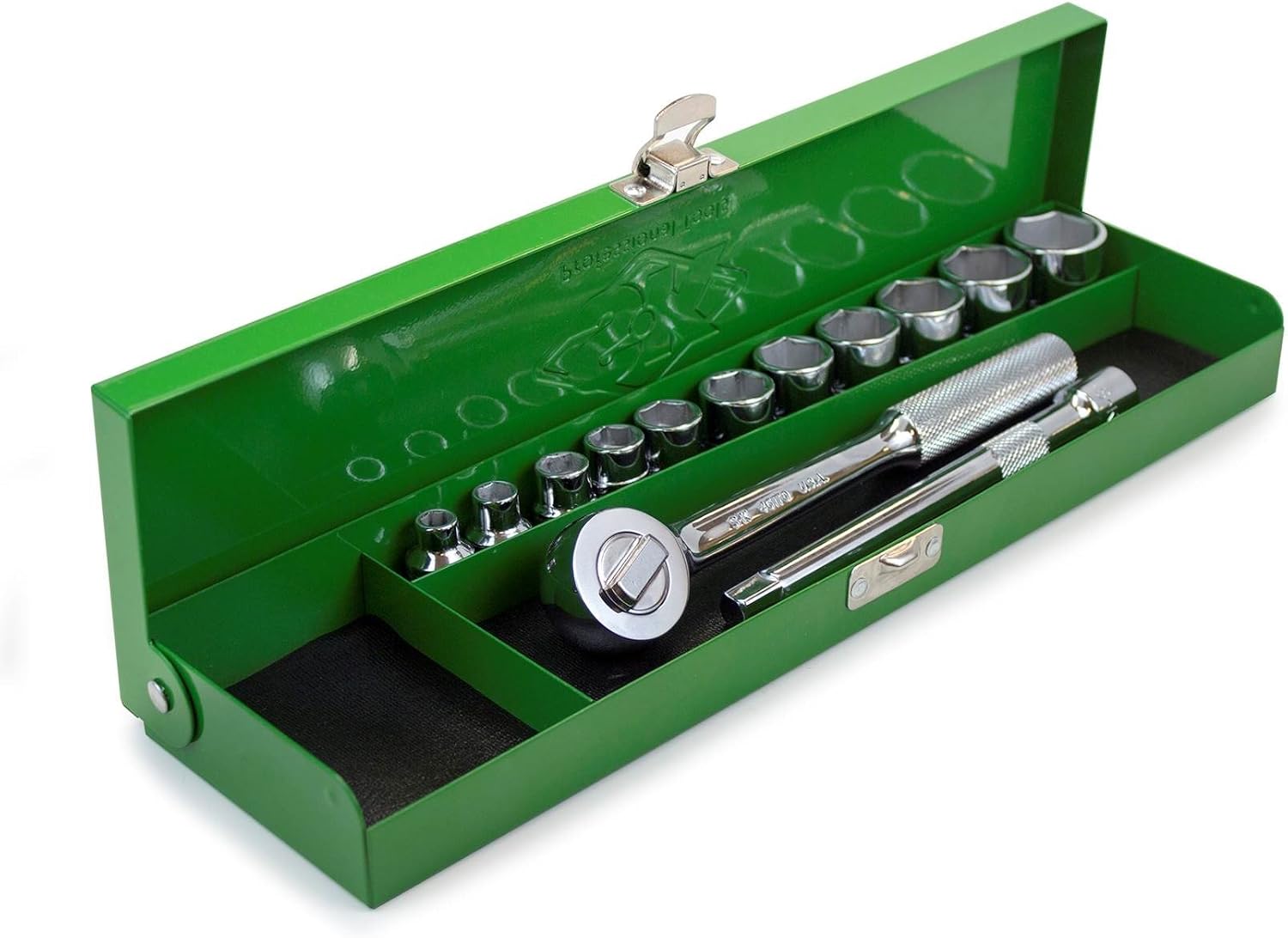 Standard, Fractional Chrome Socket Set: 1/4' - 7/8' Sockets, Ratchet, Extension | 94513