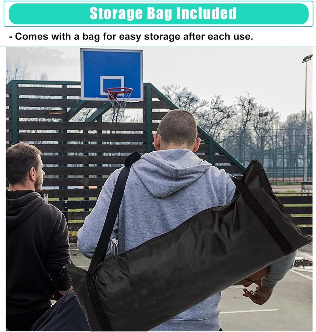 Basketball Shot Return NET Apparatus with 180° Rotating Chute, Suspended Portable Shooting Basketball Rebounder Device