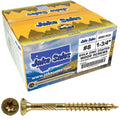Jake Sales #8 x 1-3/4' Gold Star Wood Screw Torx/Star Drive Flat Head - Multipurpose Screws (Full Box - 4000 Count)