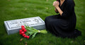 Cemetery Headstone, Headstones for Graves, Cemetery Marker, Monument, Memorial, Grave Marker, Tombstone, Gravestone for Human, Granite,Customize Personalized Engraving Text (24x12x4 Inch)