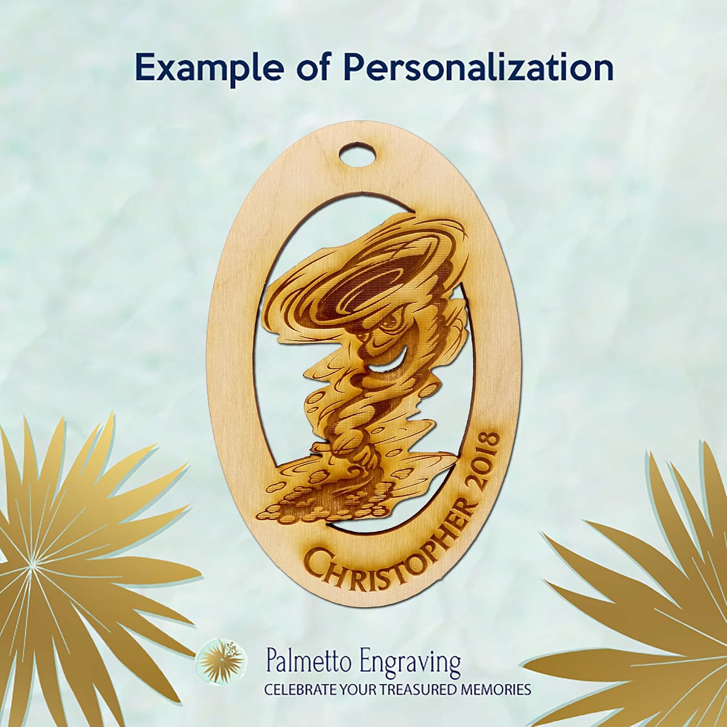 10PK Personalized Tornado Ornament - Tornado Gift - Gift for Your Little Tornado