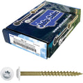 8 x 2-1/2' White Bronze Star Multipurpose Torx/Star Drive - Exterior Coated Modified Truss Head Cabinet Wood Screw - 5 Pound CASE - 4,725 Screws