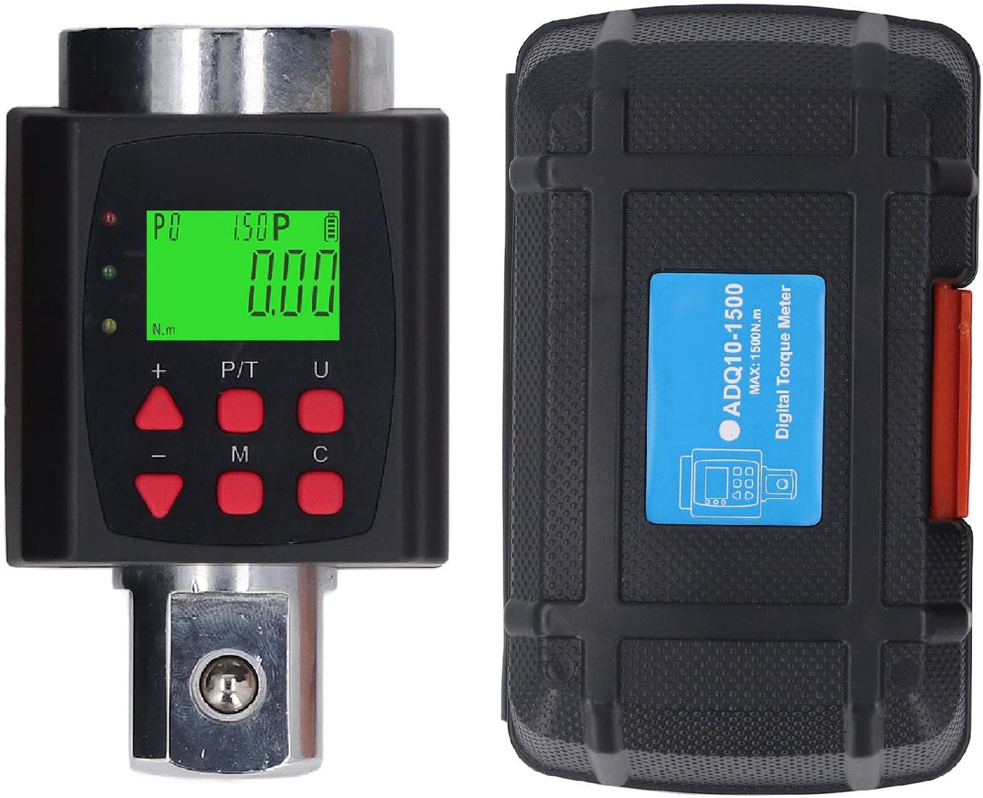 Digital Torque Wrench Adapter 1 Inch Drive High Precision Electronic Torque Meter 15 1500 Nm with LCD Backlight for Car Motorcycle Bike Maintenance and Repair
