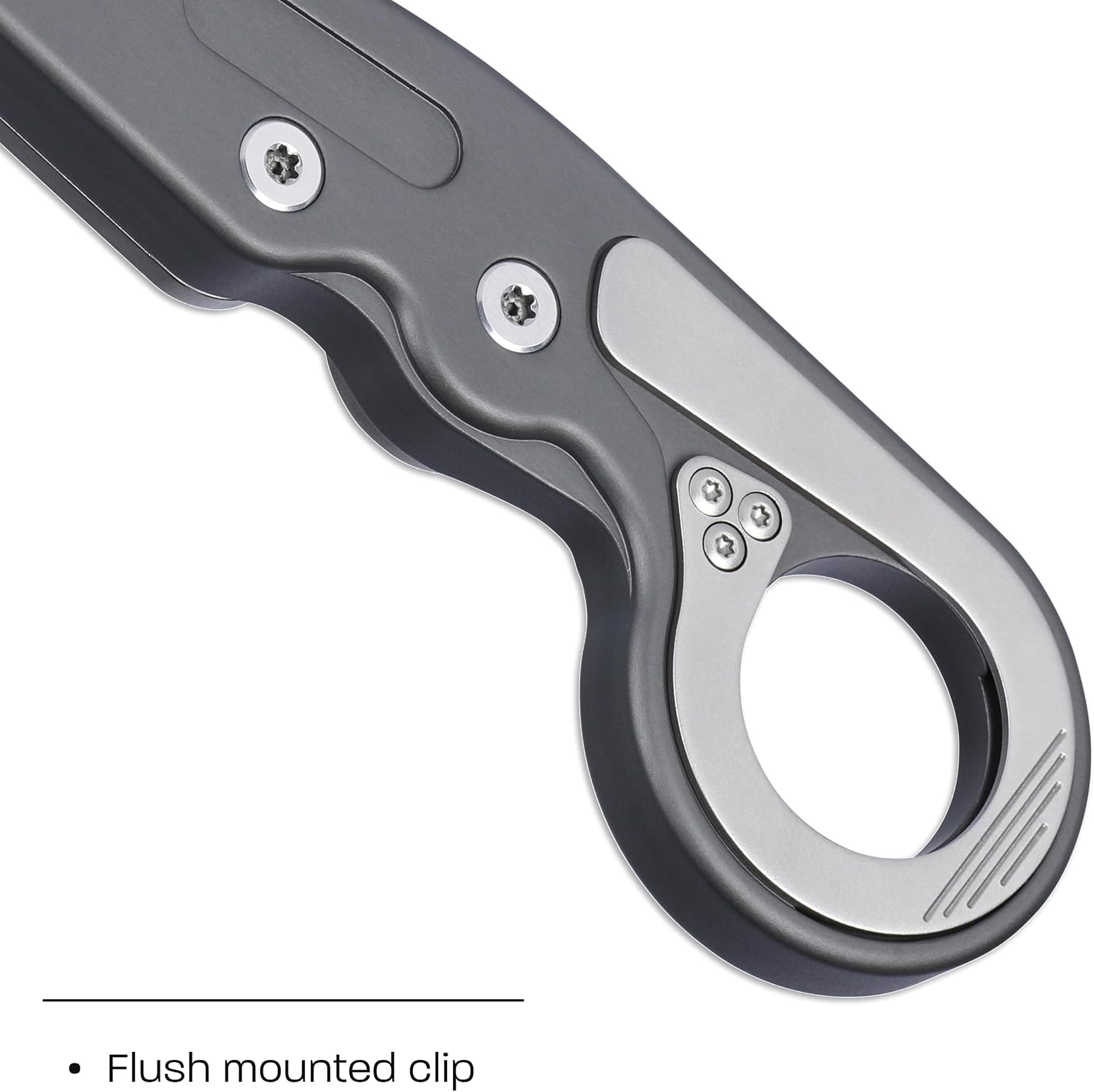 CRKT Provoke Folding Knife with Kinematic: Morphing Karambit, D2 Steel Plain Edge Blade, Gray Aluminum Handle, Pocket Clip, 4040G
