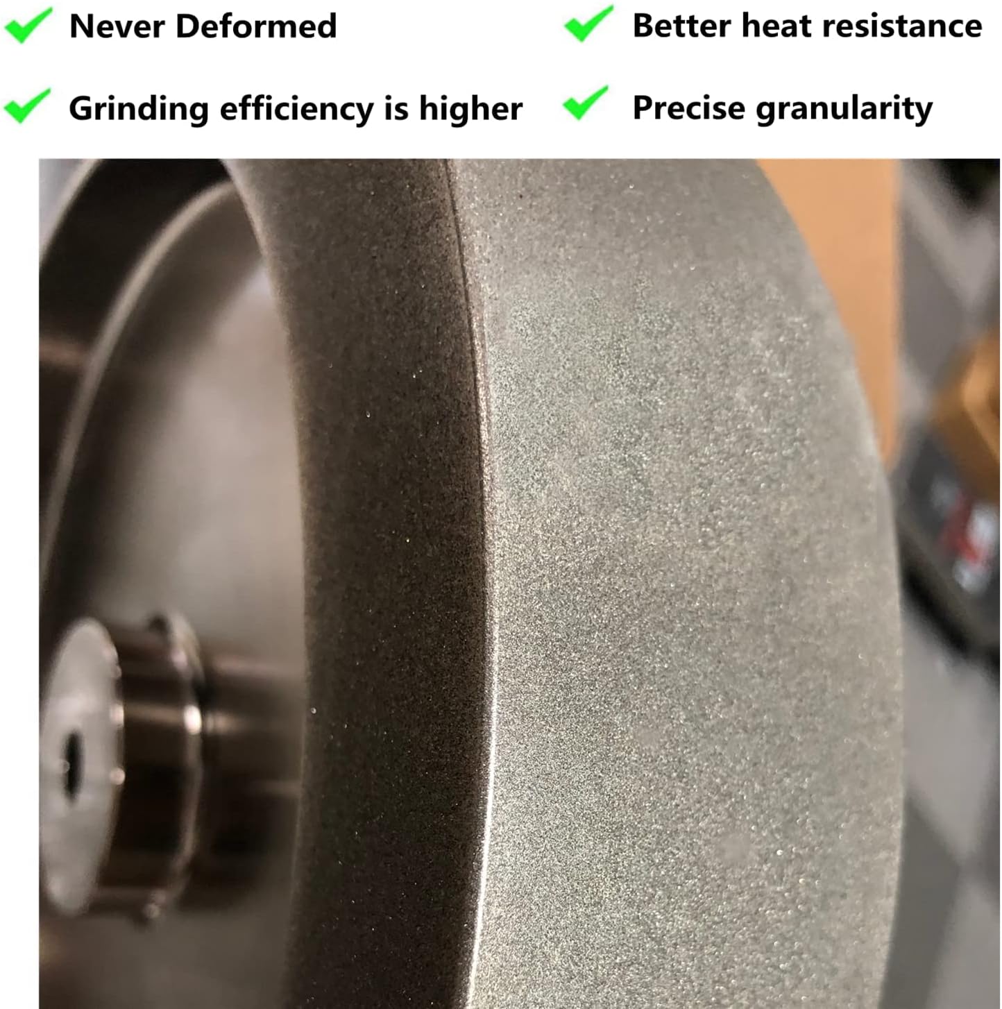 6 inch CBN Grinding Wheel 180 Grit, 6' Dia x 1.5' Wide x 1/2' Bore （Aluminum Body） for Sharpening High Speed Steel Tools、Woodturning Tools (6'x1.5')