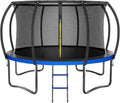 Kiivakii Trampoline 8FT 10FT 12FT 14FT 16FT, Outdoor Trampolines for Kids and Adults, Recreational Trampoline with Enclosure Net & Ladder, Round Trampolines ASTM Approved